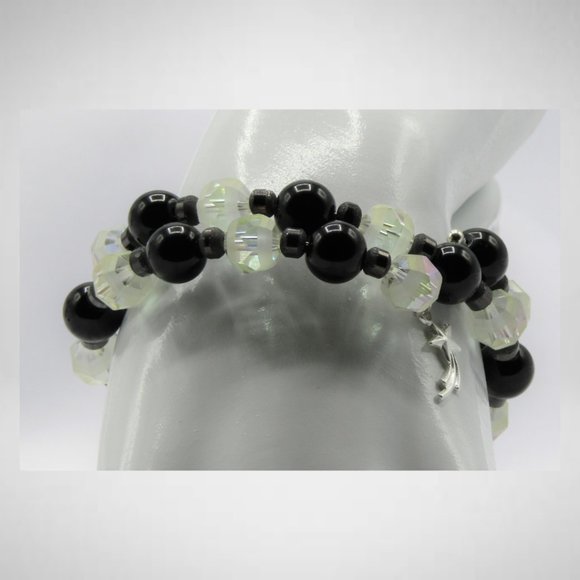 BLACK & FROSTED CLEAR Beaded Jewelry Set - Picture 4 of 5